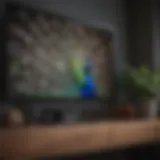 Peacock app logo displayed on an Apple TV screen