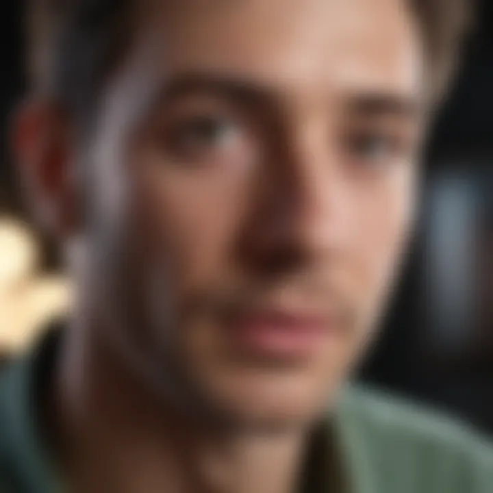 User interacting with Mac for performance enhancement