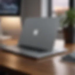 Elegant MacBook Pro on sleek desk