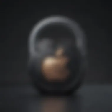 Apple logo with lock symbol