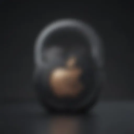 Apple logo with lock symbol