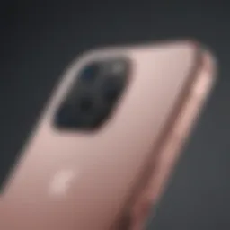 Close-up of the new Apple SE phone showcasing its sleek design and color options.