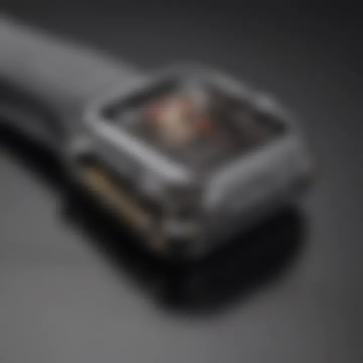 Close-up of Apple Watch band connectors