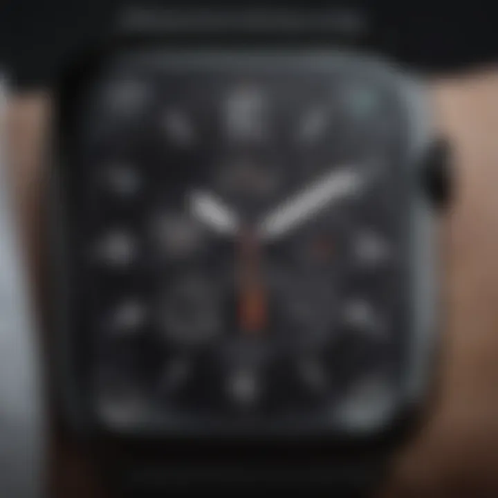 Apple Watch displaying various watch faces