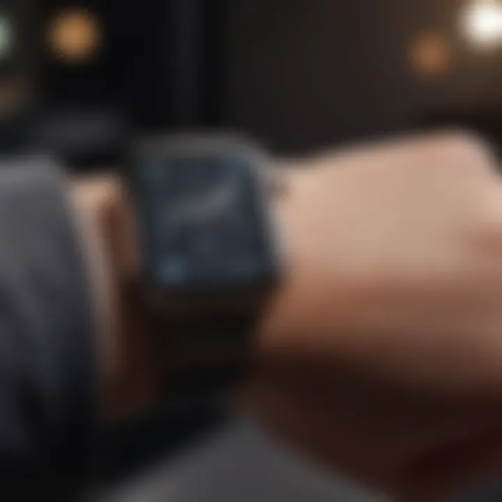 A close-up of innovative smartwatch technology