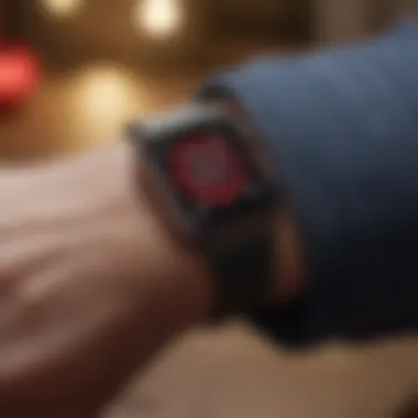 Apple Watch displaying notifications