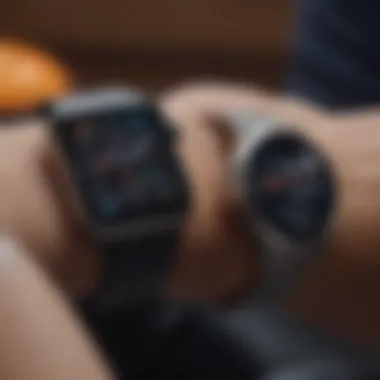 Close-up of AT&T special deal tag on Apple Watch