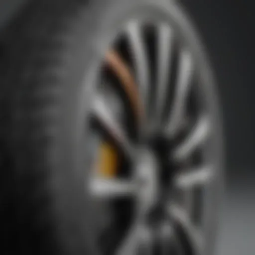 A close-up view of the Aventon Pace 500 tire showcasing optimal pressure markings.