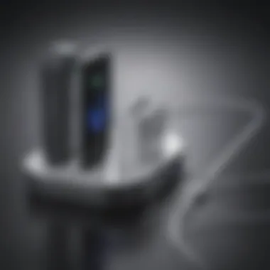 Sleek and Efficient Charging Hub Sleek charging hub showcasing multiple ports