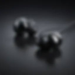 Sleek pro earbuds in midnight black