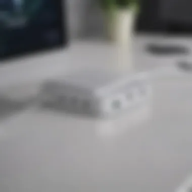Multi-Port USB Hub for iMac Efficiency USB hub showcasing multiple ports compatible with iMac