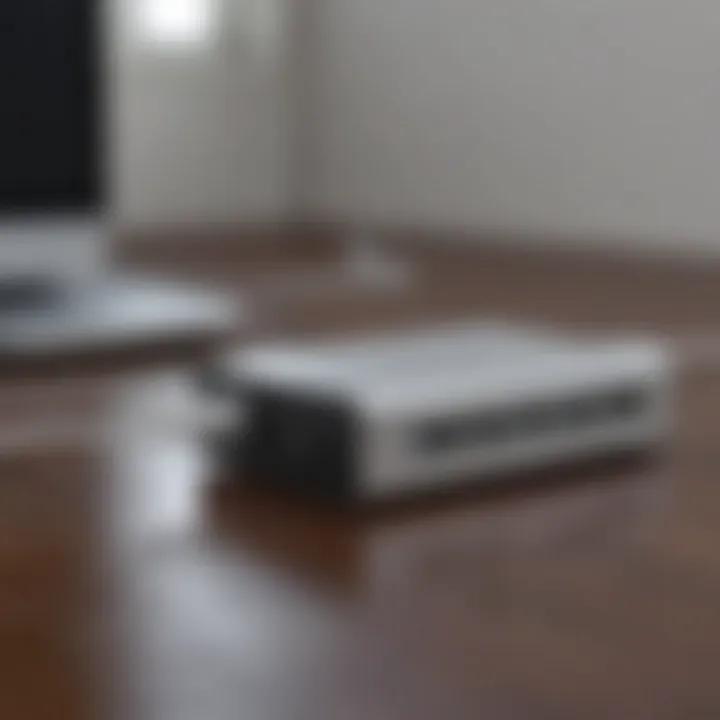 Sleek USB hub designed for iMac