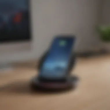 Wireless Charger with LED Indicator Wireless charger with LED indicator showcasing charging status