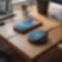 Sleek under-desk wireless charger with modern design