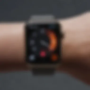 A visually striking display of Apple Watch apps tailored for fitness and productivity.