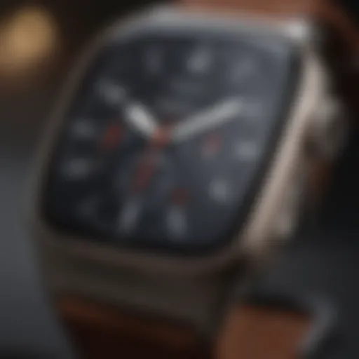 A stunning close-up of a custom Apple Watch showcasing its unique watch face.