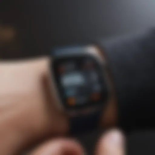 Smartwatch displaying health metrics