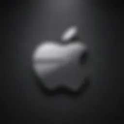 Apple logo on a sleek modern device