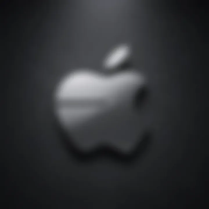 Apple logo on a sleek modern device