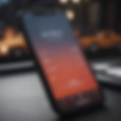 Modern smartphone with Chase app logo on screen