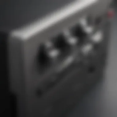 Close-up of innovative connectivity ports on an external hard drive