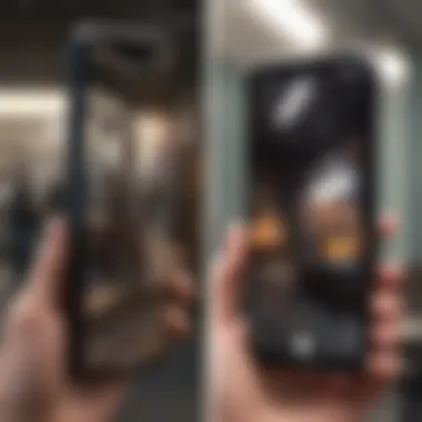 Comparison of regular iPhone photo vs. Moment Lens enhanced photo