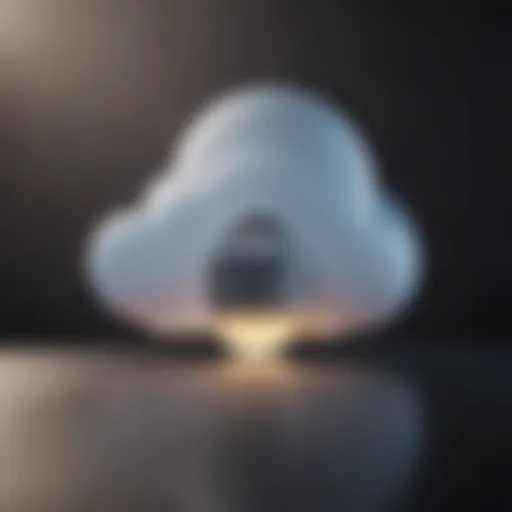 A serene cloud icon symbolizing data security