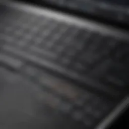 Close-up view of MacBook Pro Touch Bar showcasing its unique interface