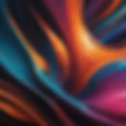 A vibrant abstract wallpaper design for iPhone