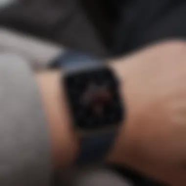 User customizing sleep tracking settings on Apple Watch SE