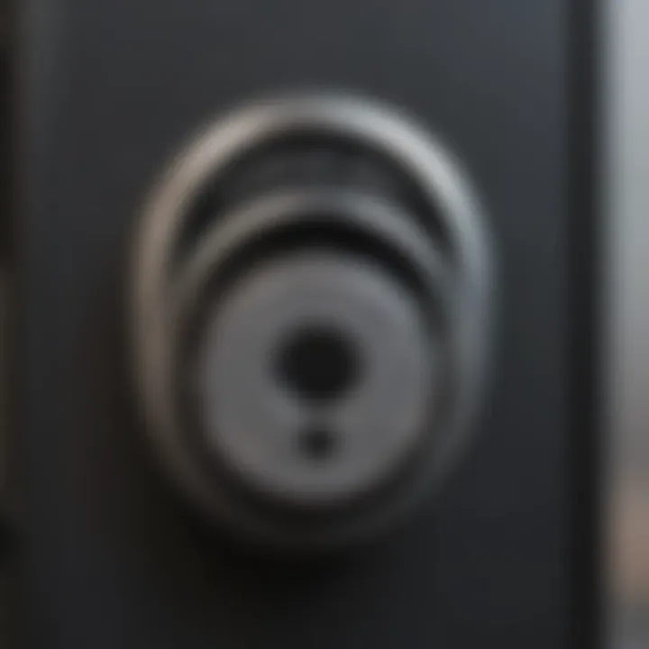 Digital lock symbol on iPhone screen