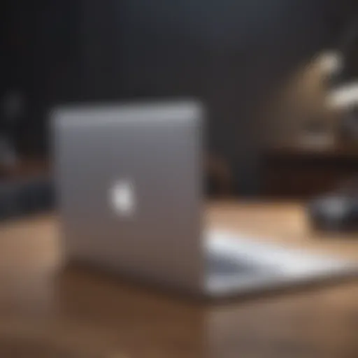 Sleek Macbook with Microsoft Word Logo