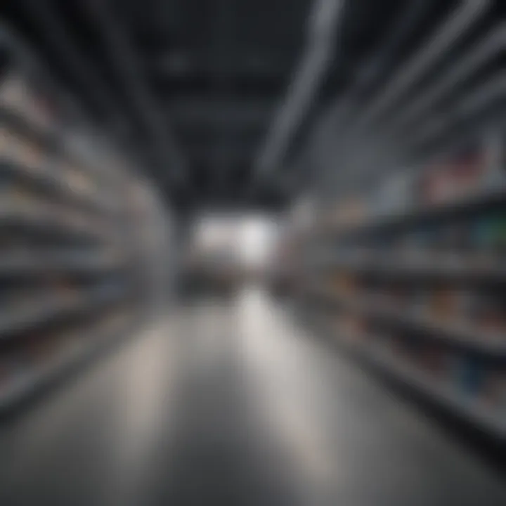 Empty Microsoft Store shelves