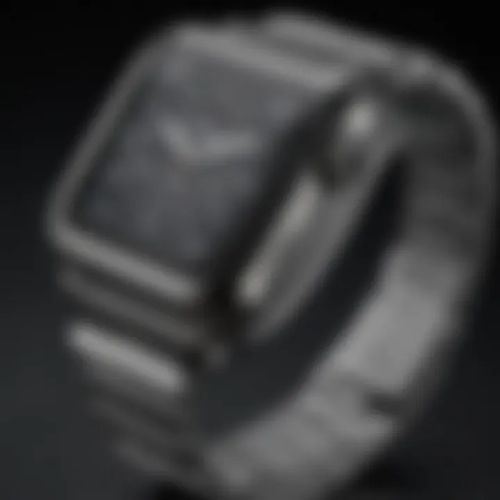 Close-up of the durable materials used in the Apple Watch Metal Link Band