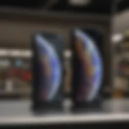 AT&T Apple iPhones displayed in a retail setting