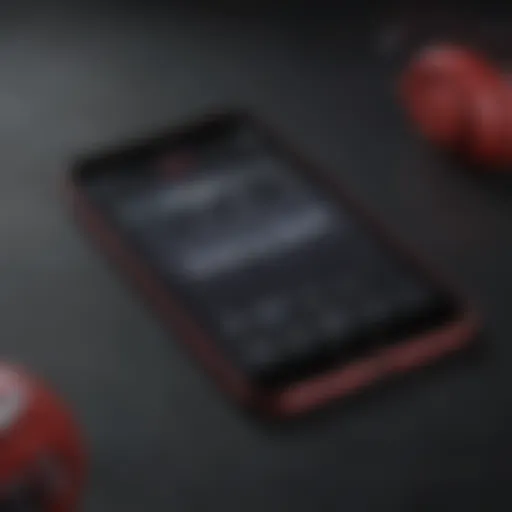 User interface of the Beats app showcasing its sleek design