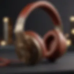 Close-up of Beats headphone design showcasing premium materials and ergonomic features.