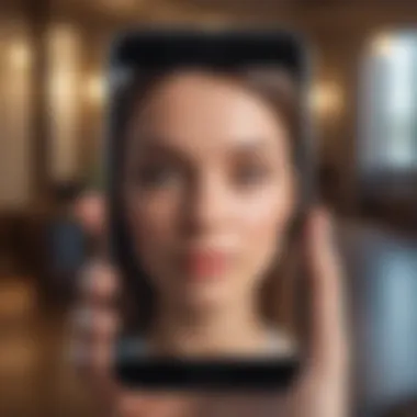 Illustration showing privacy enhancement through blur effects on a personal photo.