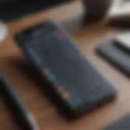Illustration of iPhone screen displaying productivity tools app