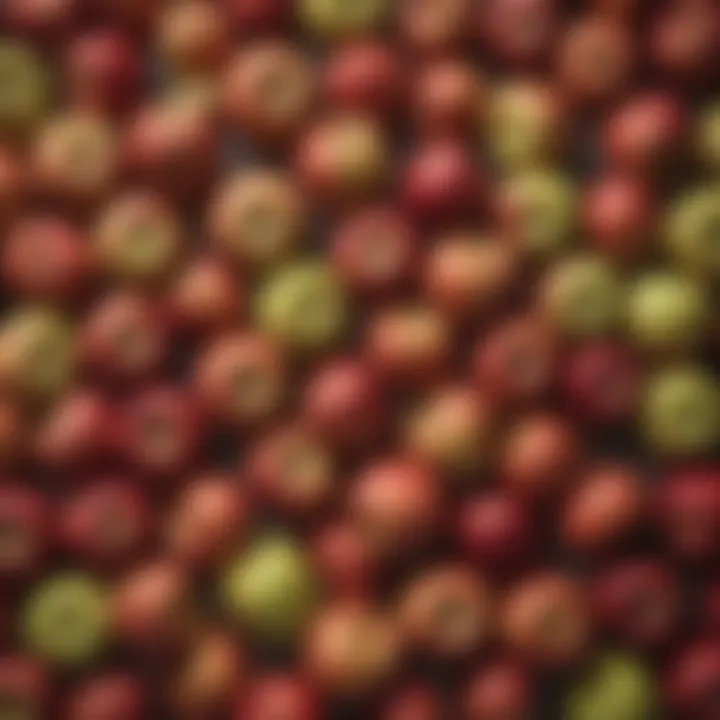 A creative composition of assorted apples, highlighting their diversity in shapes and sizes