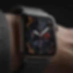 Elegant Apple Watch clock face showcasing customization options
