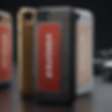 A close-up of the customization options available for iPhone battery cases