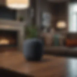 HomePod Mini in a stylish living room setting