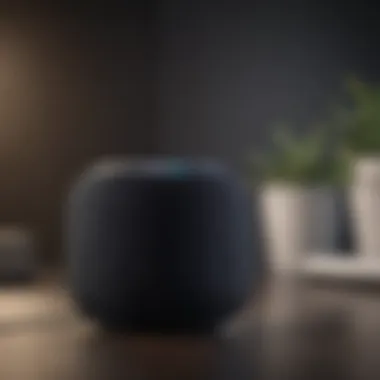 Detailed view of HomePod Mini's intelligent voice assistant