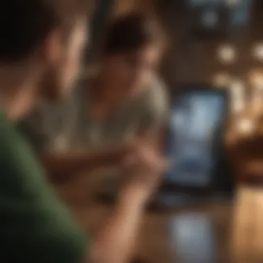 User engaging with an iPad