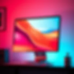 Sleek design of the latest iMac showcasing vibrant color options