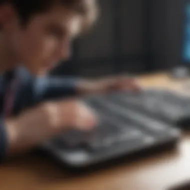 Student with Magic Keyboard