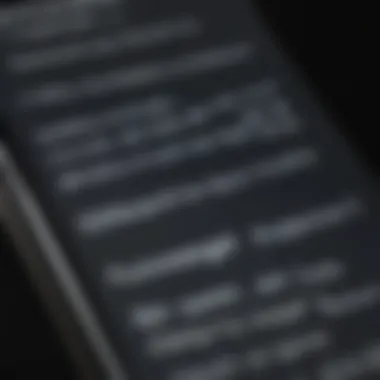 iPhone Text Tone Settings A close-up view of an iPhone screen displaying text tone options.
