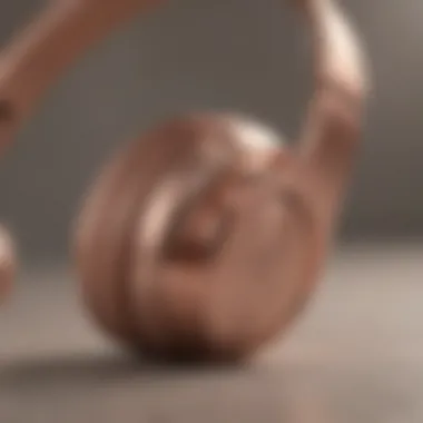 Close-up of sound quality features in Rose Gold Beats Studio