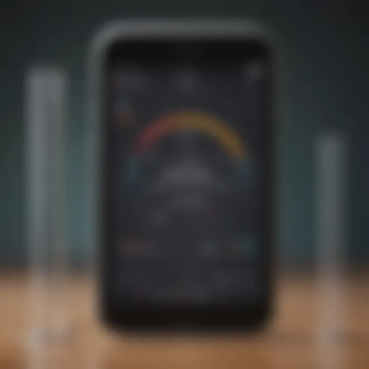 An infographic illustrating user satisfaction and feedback on measuring apps.